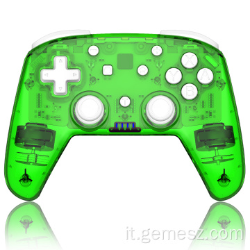 Controller di gioco verde trasparente per Nintendo Switch